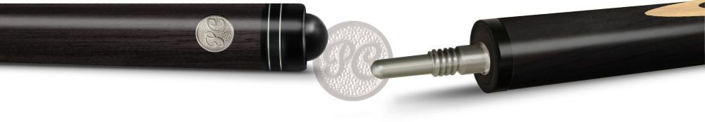 10-1У Кий "Классик 17 запильный" 2 РС, черный граб/граб