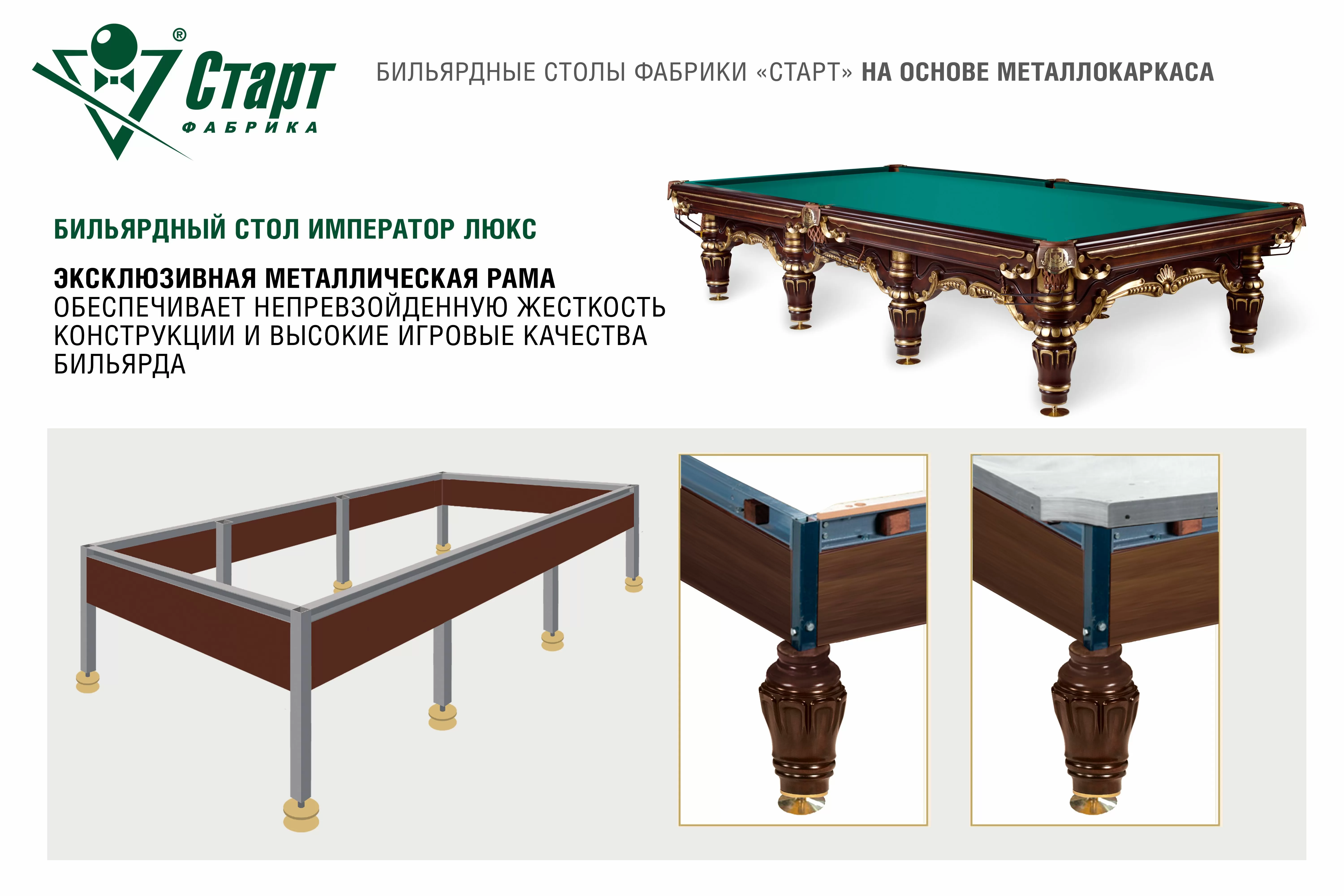 Бильярдный стол Император-Люкс