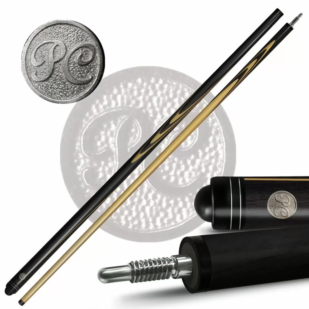 16-1-Пул Кий "Классика 10-запилов" 2 РС, черн.граб/граб(РК)