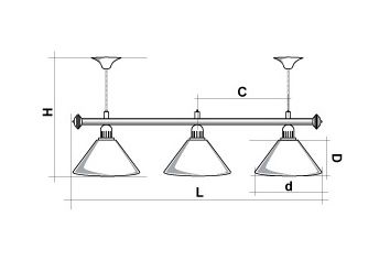 Лампа "STARTBILLIARDS" 3 пл.