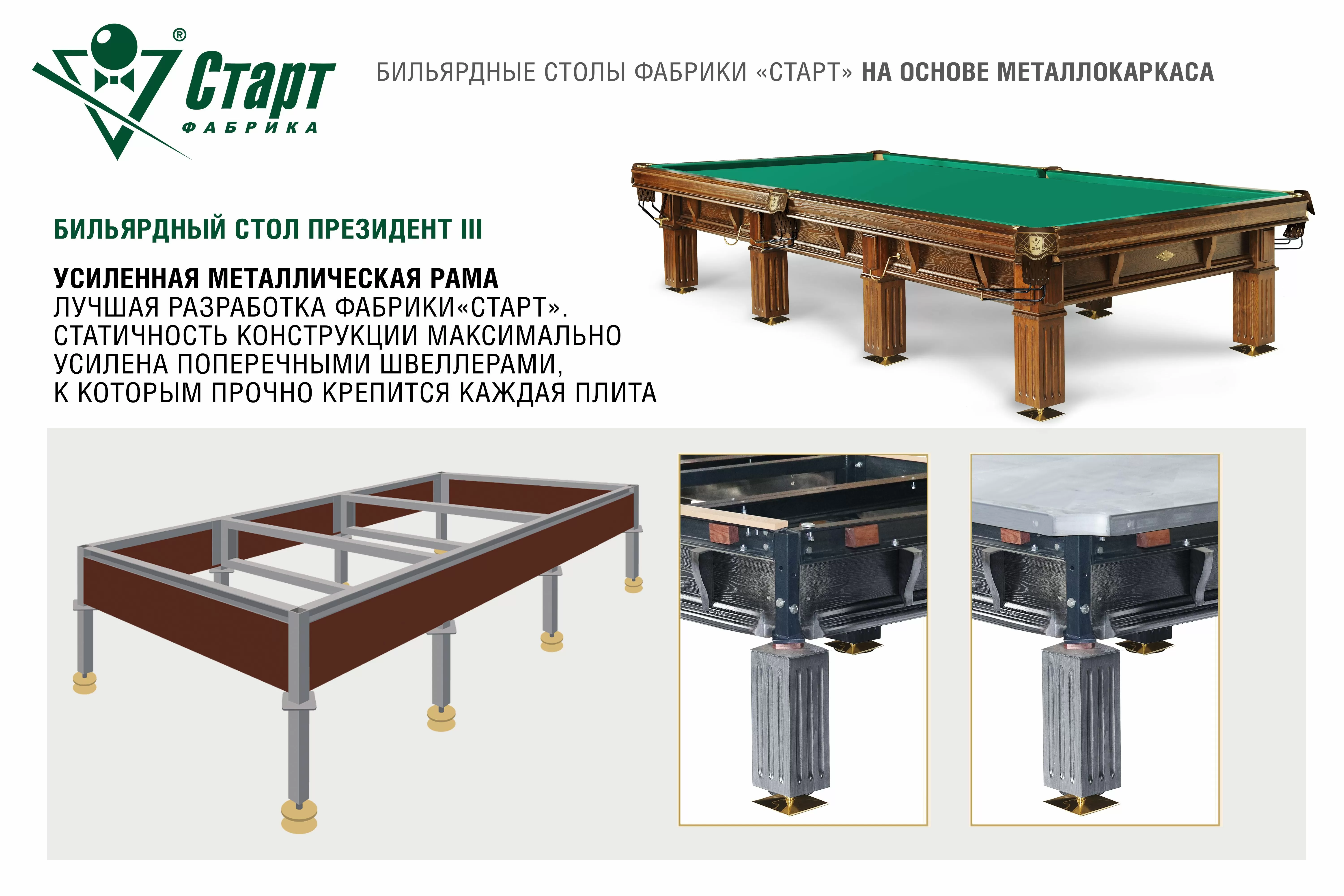 Бильярдный стол Президент III