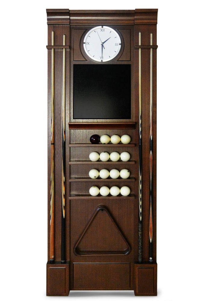 Киевница К-21 с часами ясень, шпон, мдф