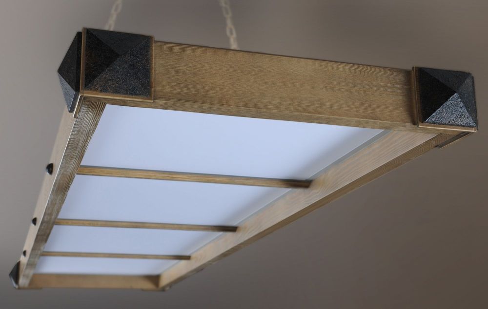 Лампа "Evolution Охота" 4 секции сосна, МДФ