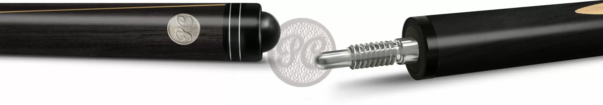 16-1-Пул Кий "Классика 10-запилов" 2 РС, черн.граб/граб(РК)