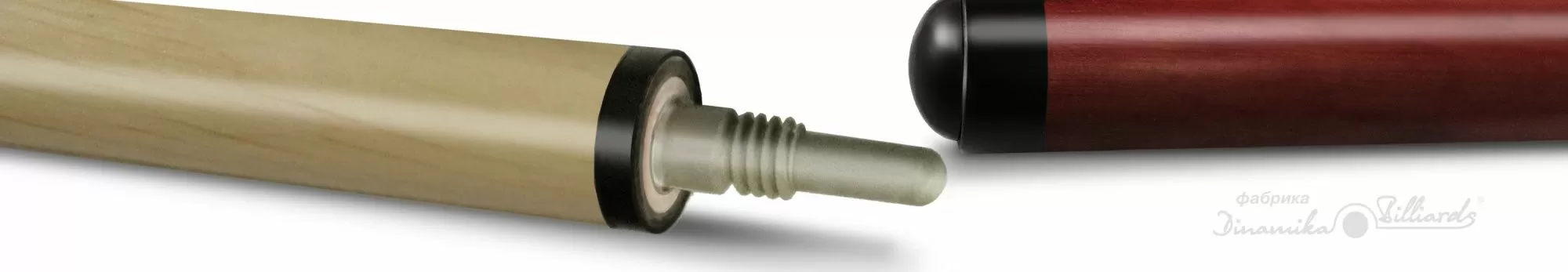 2-4-Пул Кий "Любительский" 2 РС, турняк-граб,цвет амарант