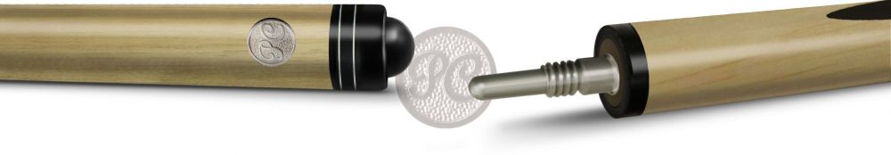 16-3-Пул Кий "Классика 6-запилов" 2 РС, черн.граб/граб(РС)