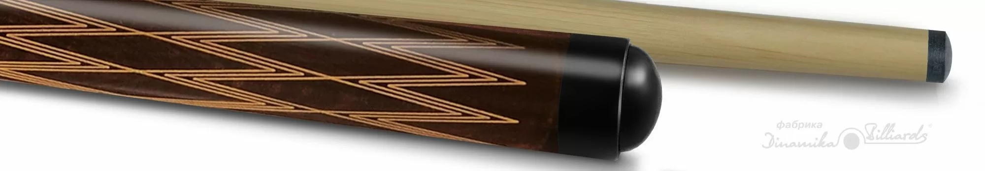 2-6-Пул Кий "Любительский" 2 РС, турняк-граб,цвет эбен Орнамент