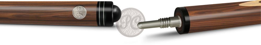 10-7-У Кий "Классик 13 запильный с удлинителем" 2 РС, палисандр/граб