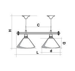 Лампа "STARTBILLIARDS" 2 пл.