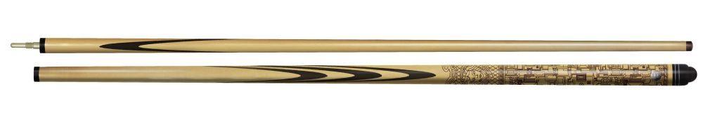 16-3-Пул Кий "Версаче 6-запилов" 2 РС, черн.граб/граб(РК)