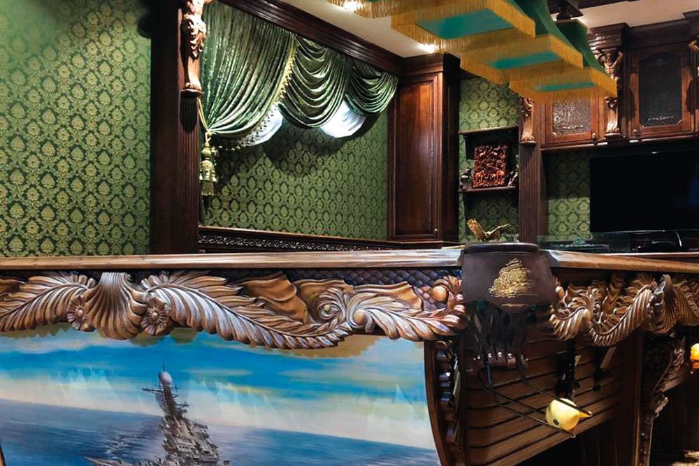 Морской 10 фт Пирамида Массив ясеня/клен Сланец Orero, 40 мм