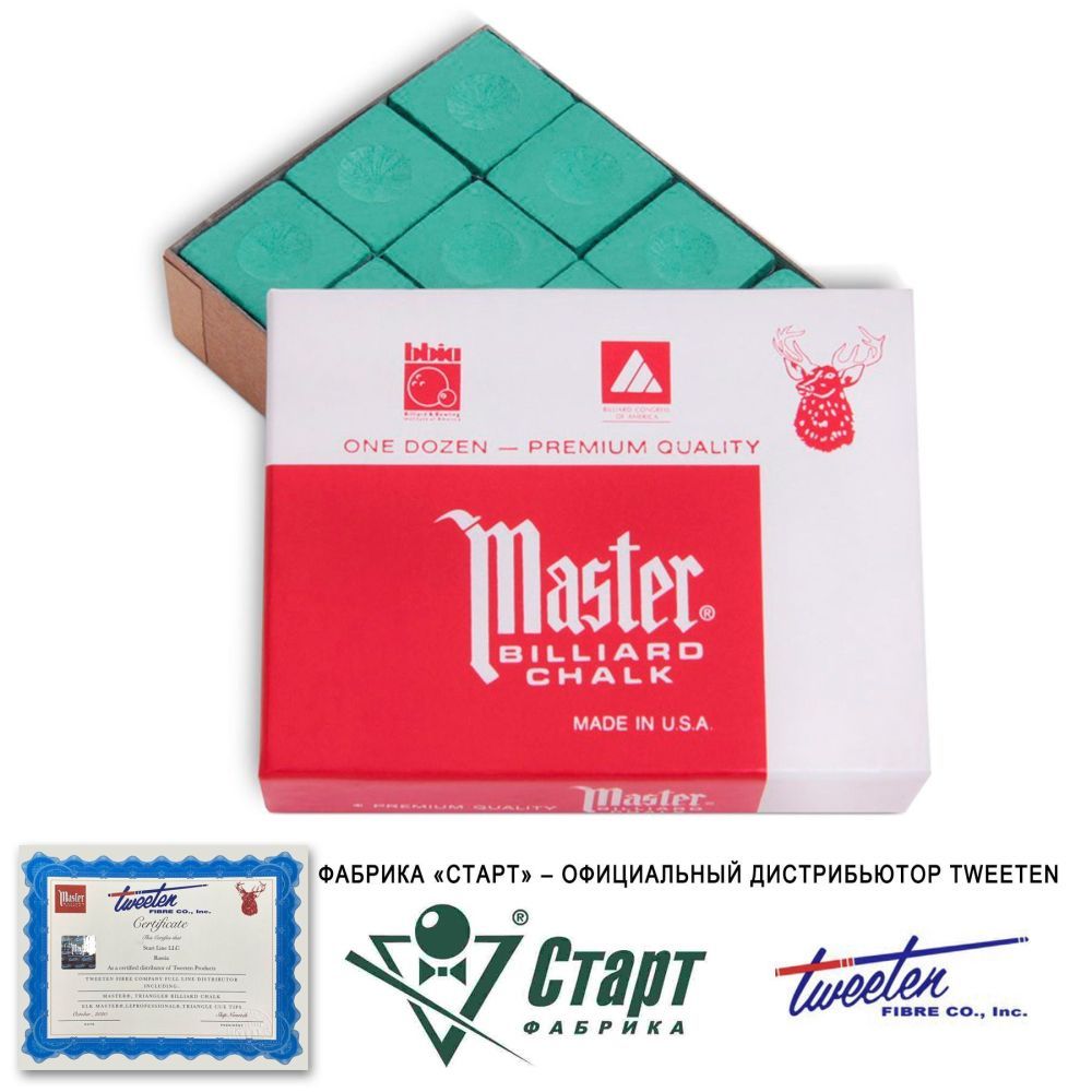 Мел Tweeten Master зеленый (12 шт)