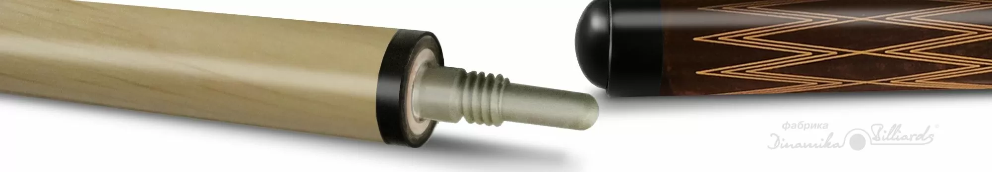 2-6-Пул Кий "Любительский" 2 РС, турняк-граб,цвет эбен Орнамент
