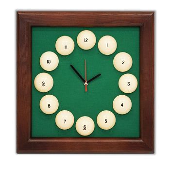 Часы "Квадрат пирамида" ясень/сукно