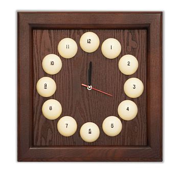 **Часы "Квадрат пирамида" ясень/шпон