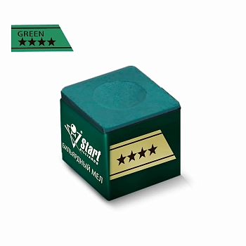 Мел Startbilliards 4 звезды зеленый (1шт)